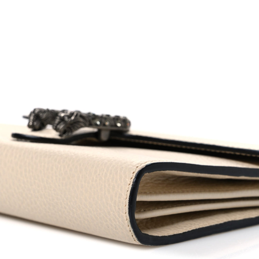 Dollar Calfskin Mini Dionysus Chain Wallet Mystic White wholesalehk.shop