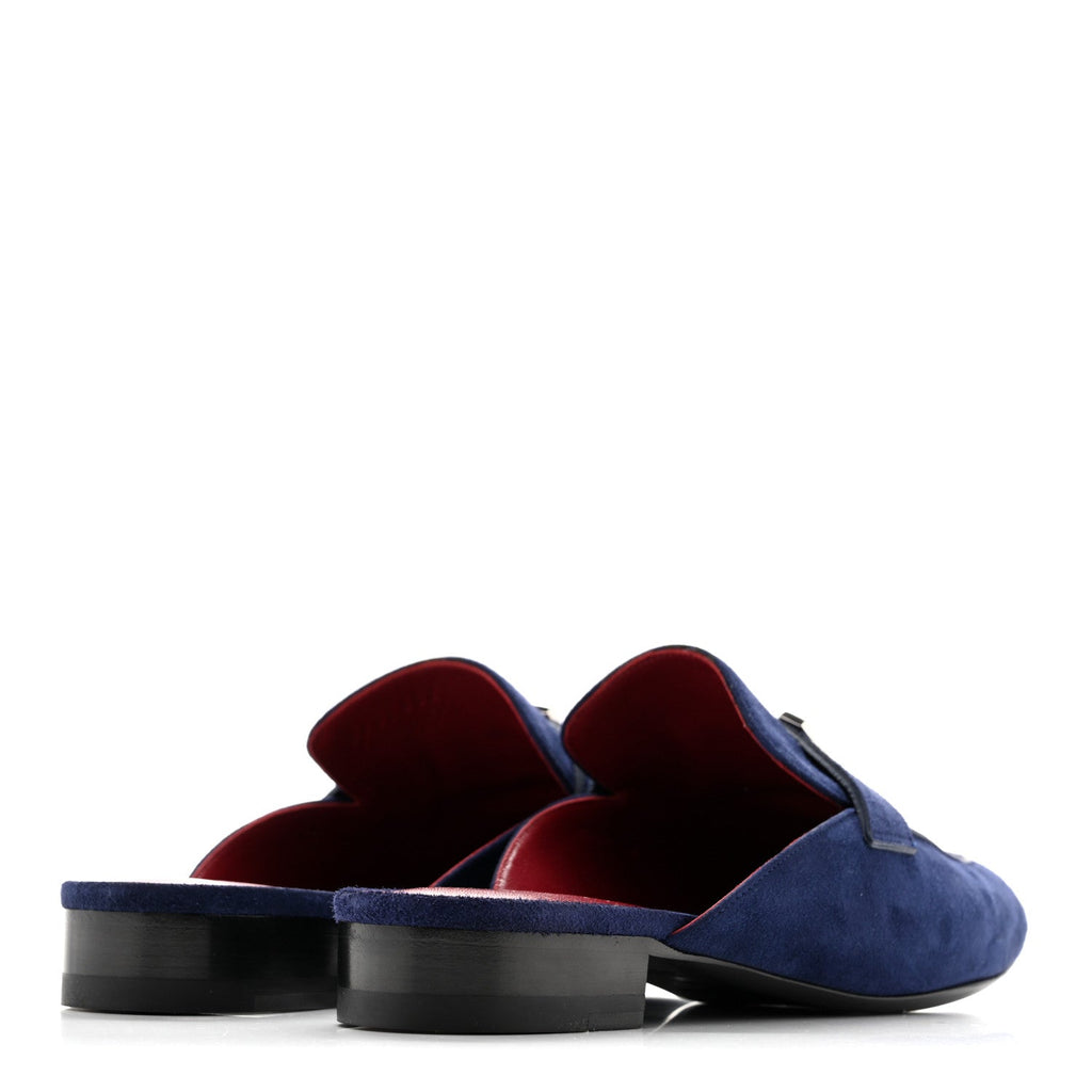 Suede Goatskin Trocadero Mule 38.5 Bleu Diplomatique wholesalehk.shop