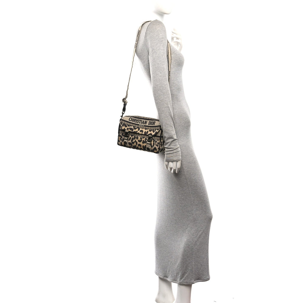 Canvas Mizza Embroidered Small Diorcamp Messenger Beige wholesalehk.shop