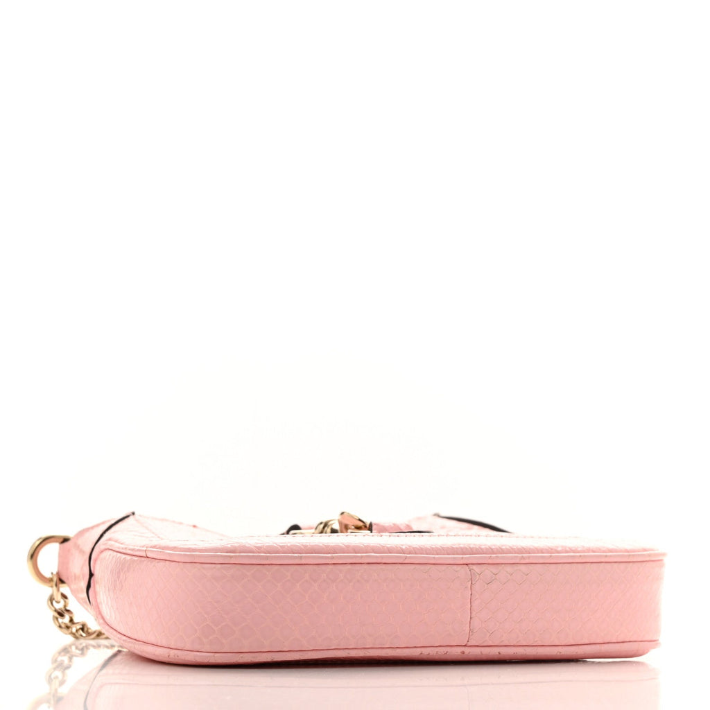 Snakeskin Mini Jackie Notte Bag Pink £¨ Direct shipment via from wholesalehk.shop