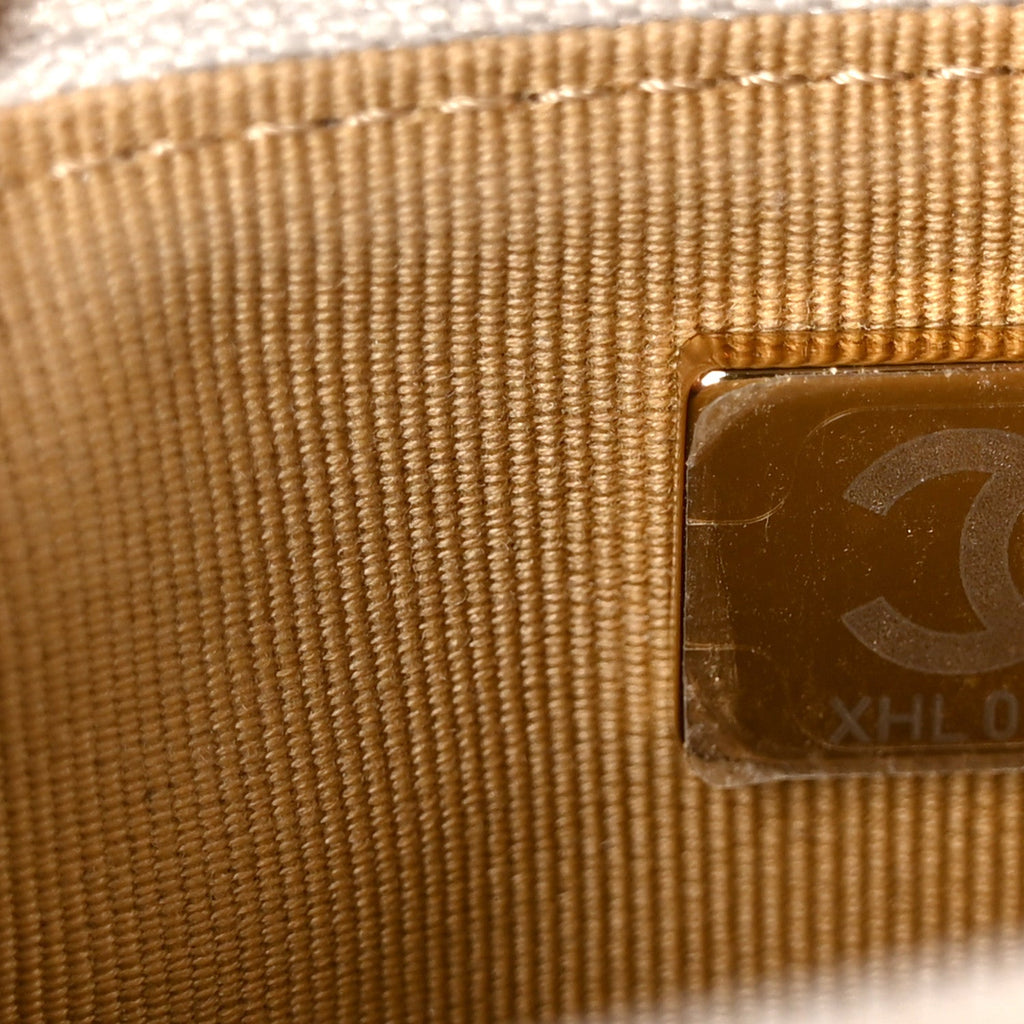 Lambskin Quilted CC Pearl Crush Wallet on Chain WOC Grey wholesalehk.shop