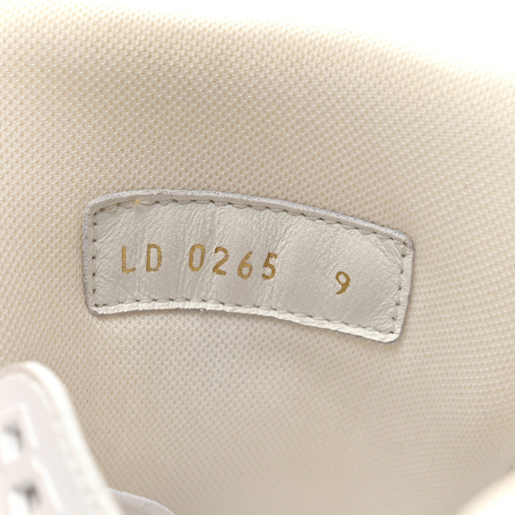 Calfskin Patent Mens LV Trainer Sneakers 9 White Black £¨ Direct shipment via from wholesalehk.shop