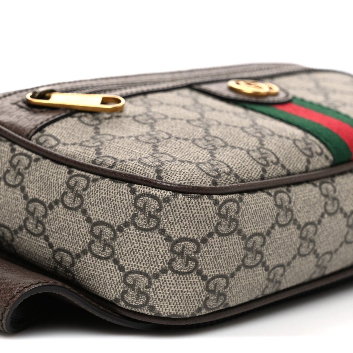 Soft GG Supreme Monogram Medium Ophidia Belt Bag Dark Brown wholesalehk.shop