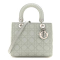 Lambskin Cannage Medium Lady Dior Green wholesalehk.shop