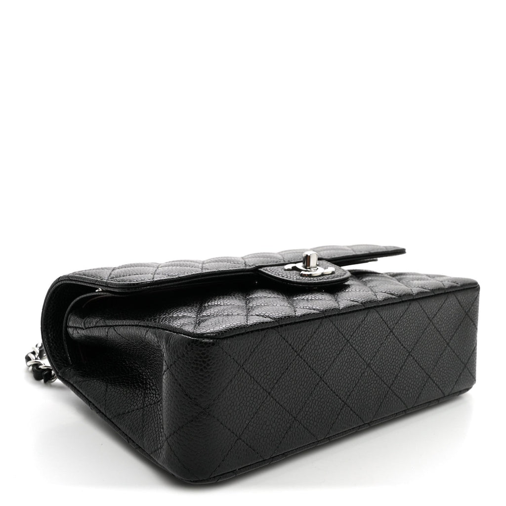 Caviar Quilted Small Double Flap Black wholesalehk.shop