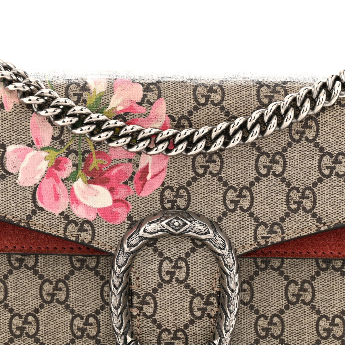 GG Supreme Monogram Blooms Small Dionysus Shoulder Bag Beige Multicolor Dry Rose wholesalehk.shop