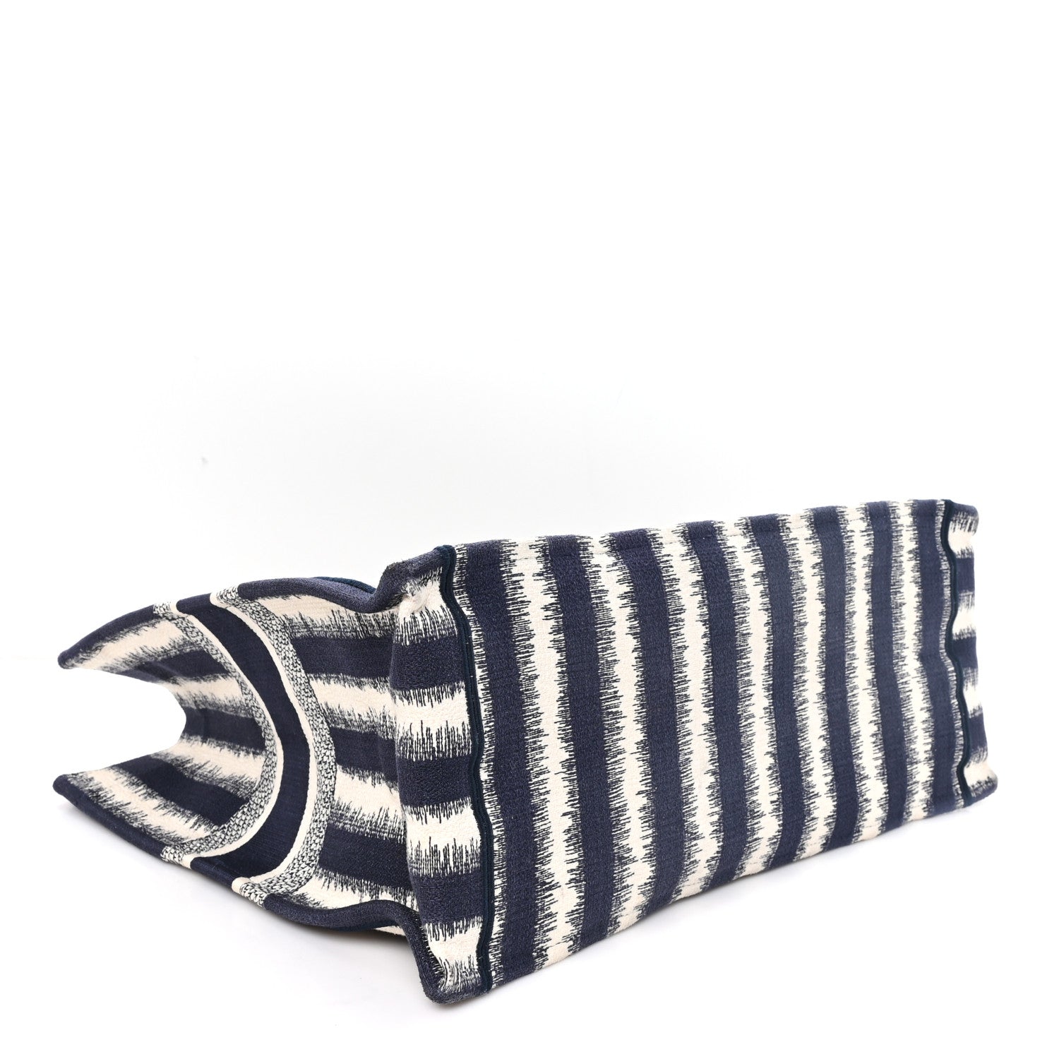 Canvas Embroidered Large Striped Book Tote Navy £¨ Direct shipment via from wholesalehk.shop