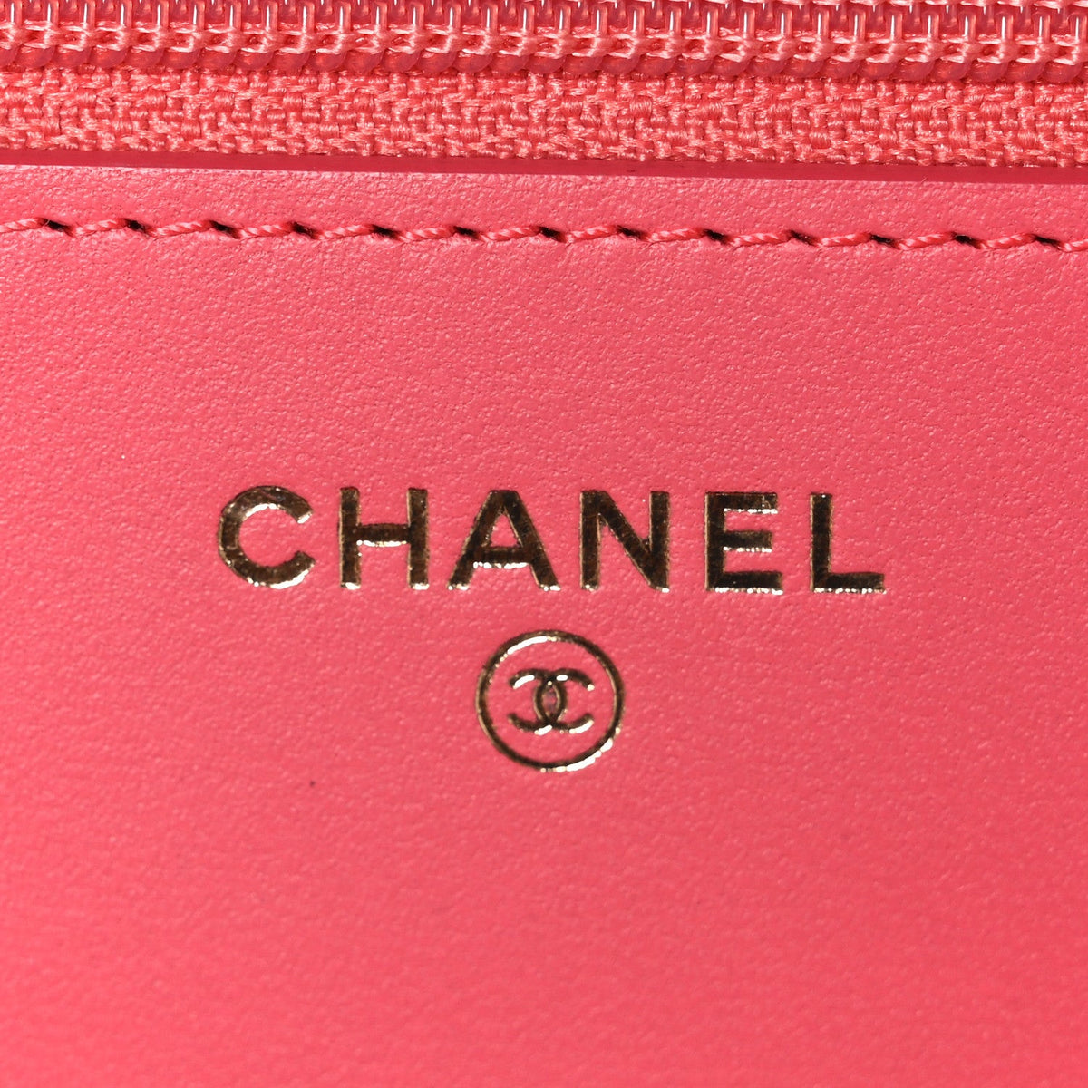 Lambskin Quilted Double Stitch Tassel Wallet On Chain WOC Pink wholesalehk.shop