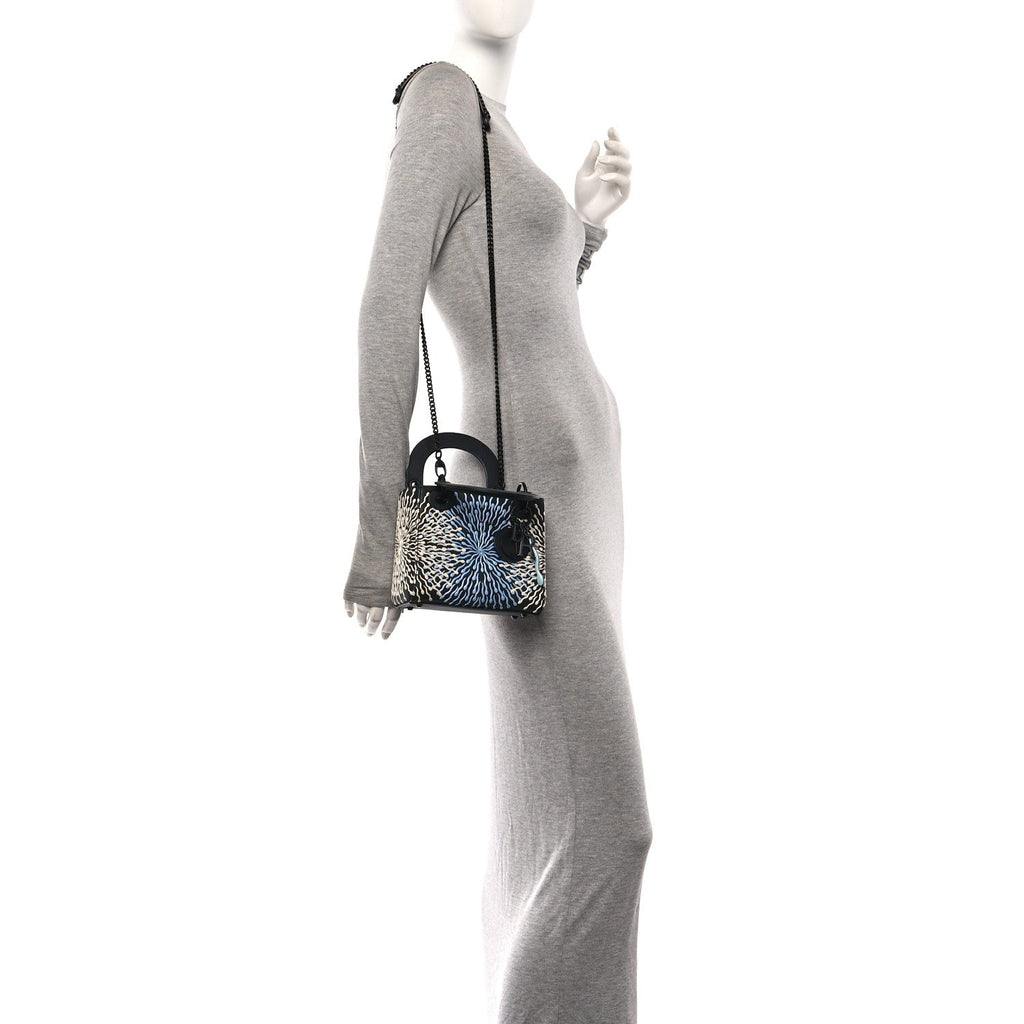 X BHARTI KHER Calfskin Painted Mini Lady Dior Black wholesalehk.shop
