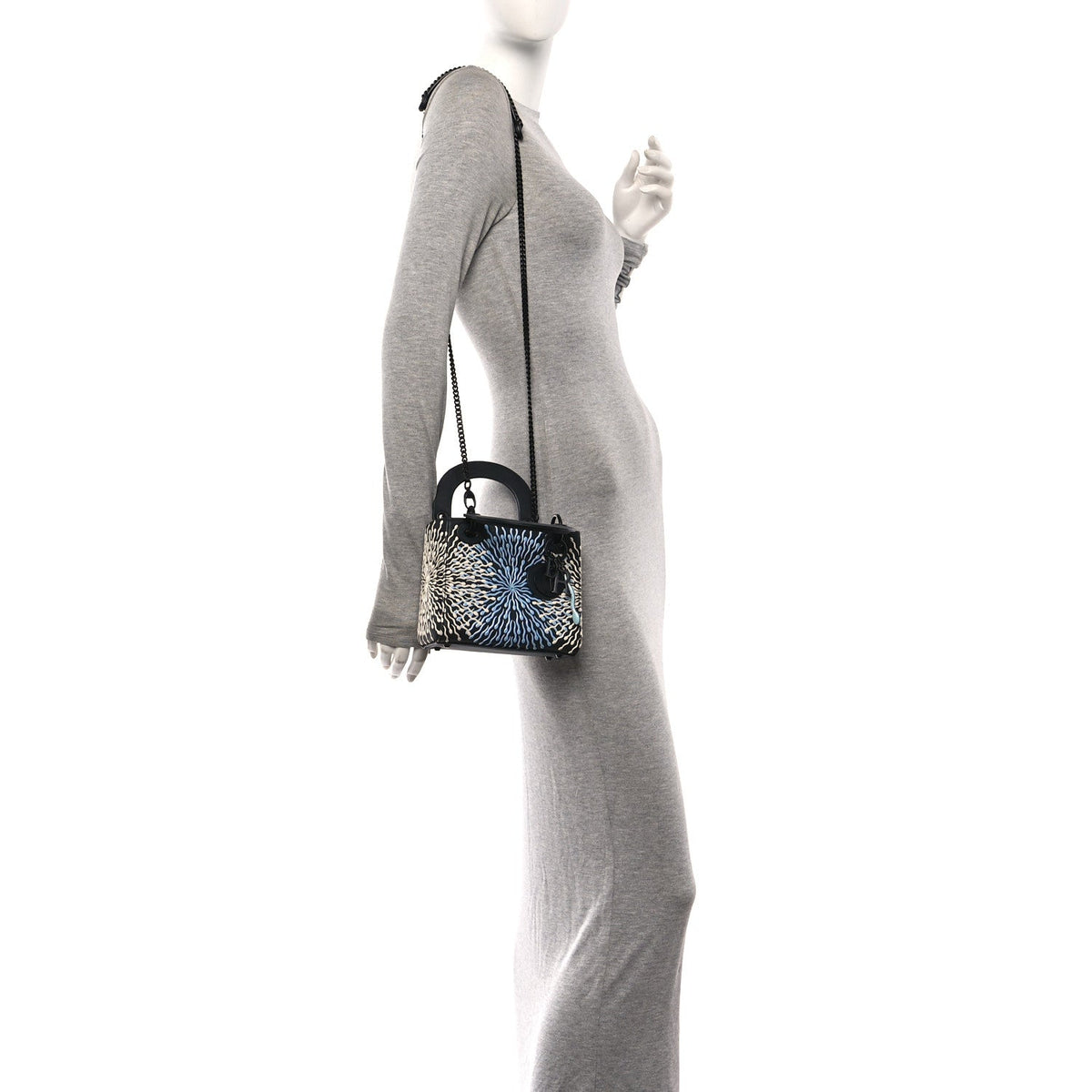 X BHARTI KHER Calfskin Painted Mini Lady Dior Black wholesalehk.shop
