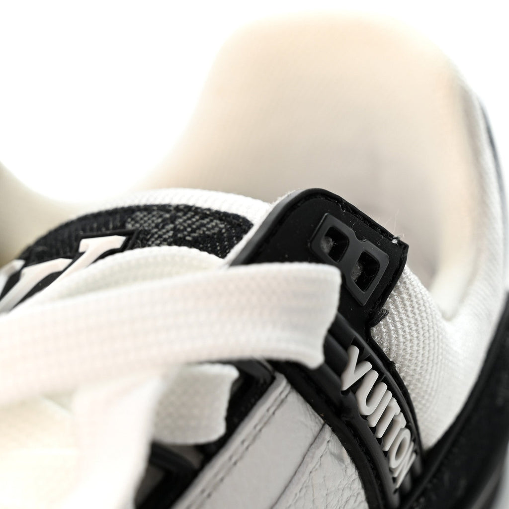 Calfskin Embossed Monogram Denim Womens LV Trainer Sneakers 35 Black £¨ Direct shipment via from wholesalehk.shop