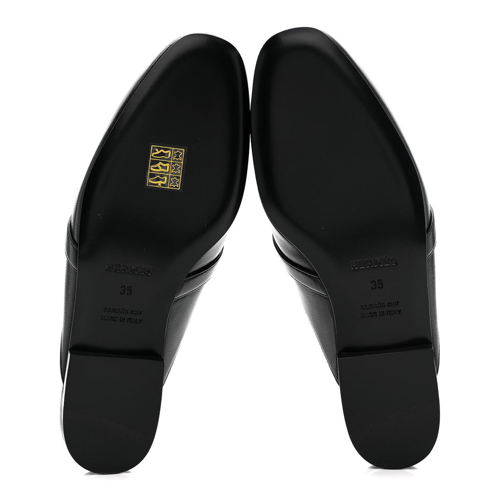 Goatskin Oz Mules 35 Black wholesalehk.shop