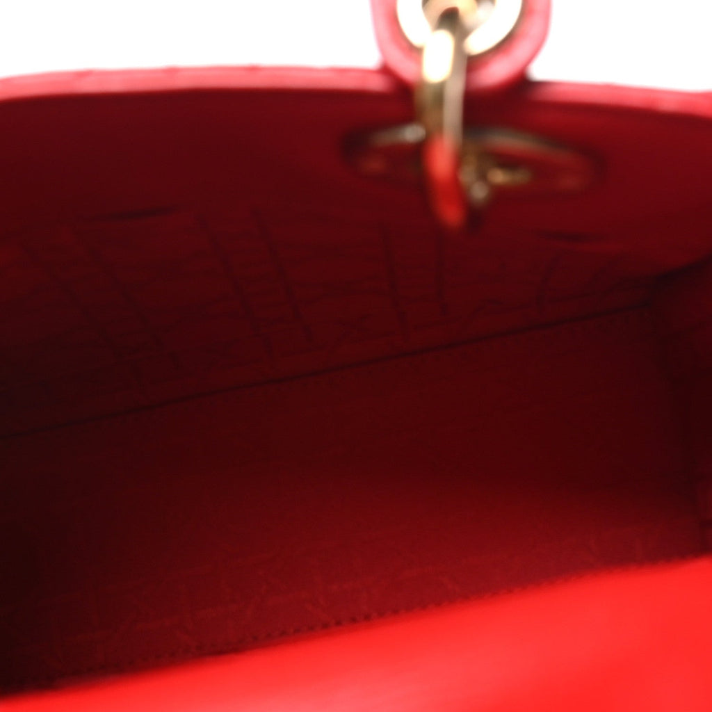 Lambskin Cannage Small My ABCDior Lady Dior Red wholesalehk.shop