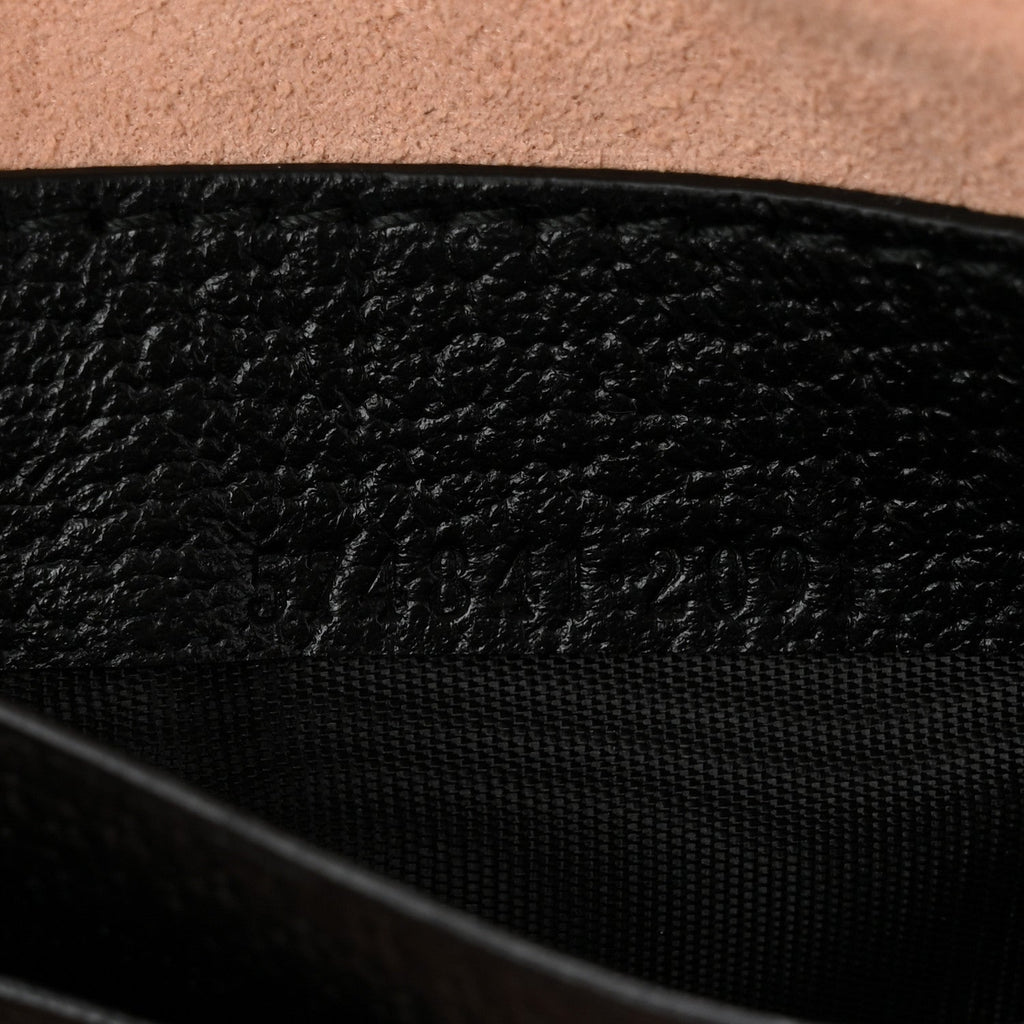 Textured Calfskin Web Ophidia Round Wrist Wallet Black wholesalehk.shop