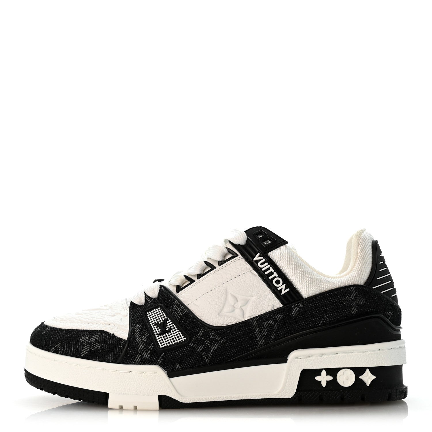 Calfskin Embossed Monogram Denim Womens LV Trainer Sneakers 35 Black £¨ Direct shipment via from wholesalehk.shop