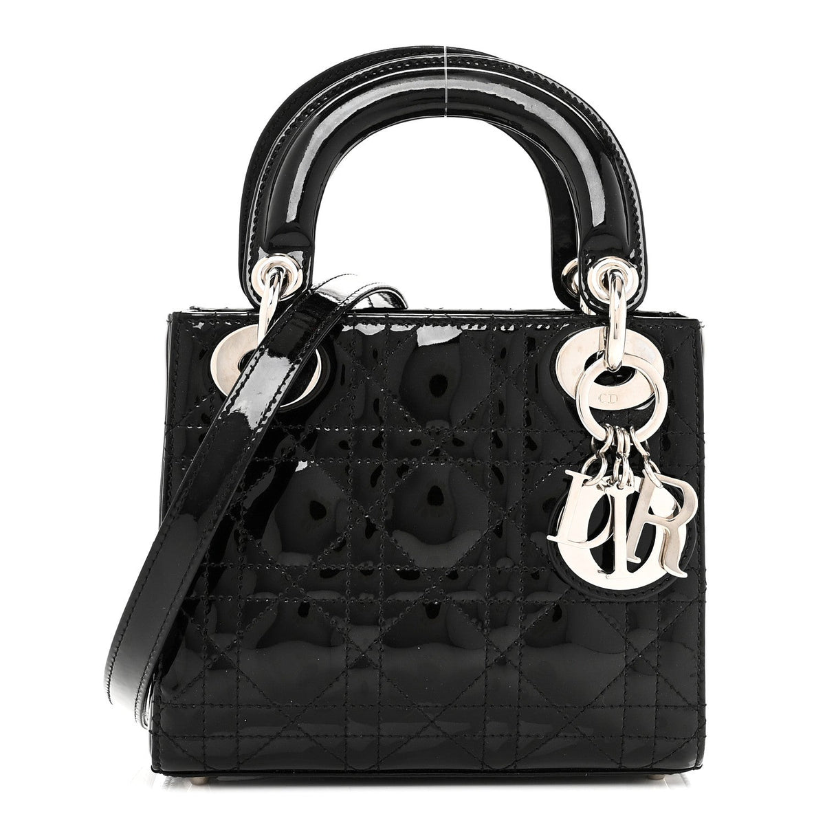 Patent Cannage Mini Lady Dior Black wholesalehk.shop