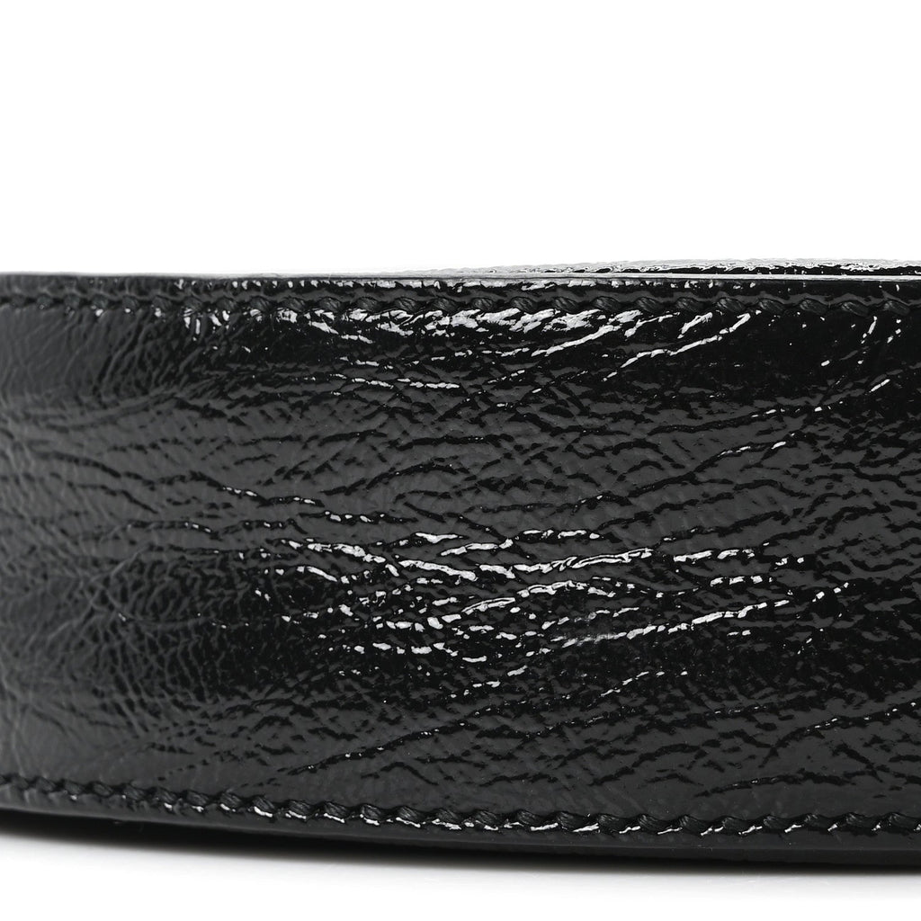 Suede Patent Web Mini Ophidia Round Shoulder Bag Black wholesalehk.shop