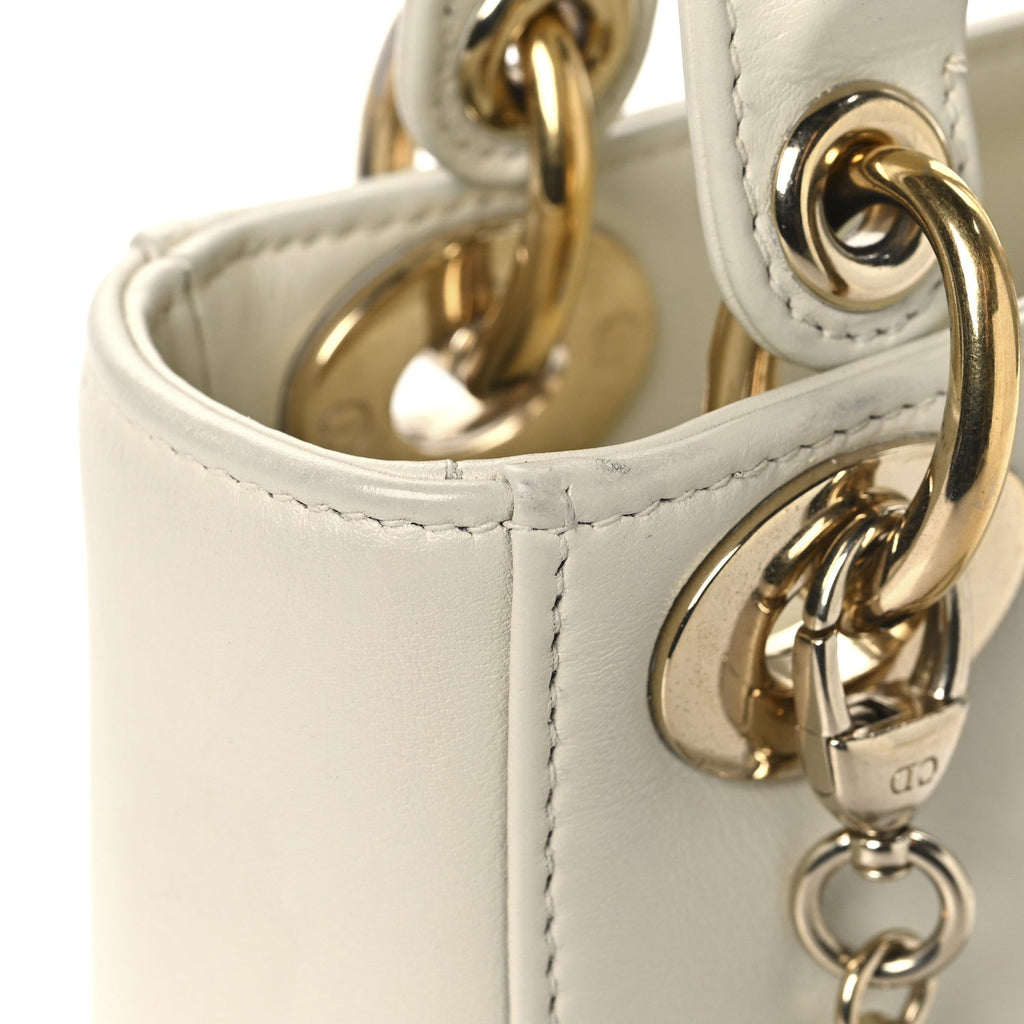 Calfskin Niki De Saint Phalle Dioramour Mini Supple Lady Dior White Multicolor wholesalehk.shop