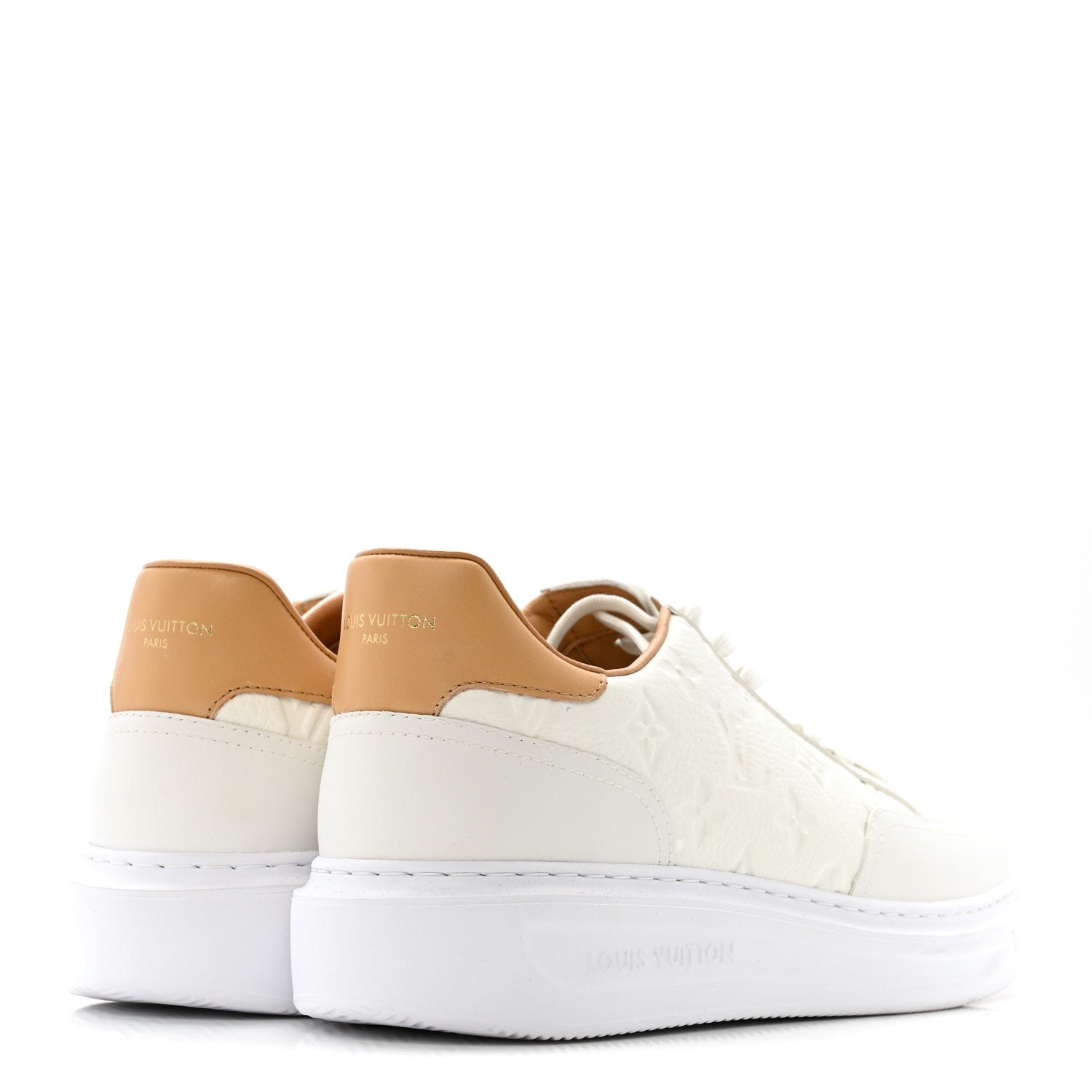 Grained Calfskin Embossed Monogram Mens Beverly Hills Sneakers 8.5 White £¨ Direct shipment via from wholesalehk.shop