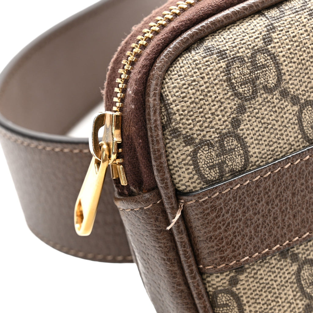 GG Supreme Monogram Ophidia Belted iPhone Case 85 34 Dark Brown wholesalehk.shop