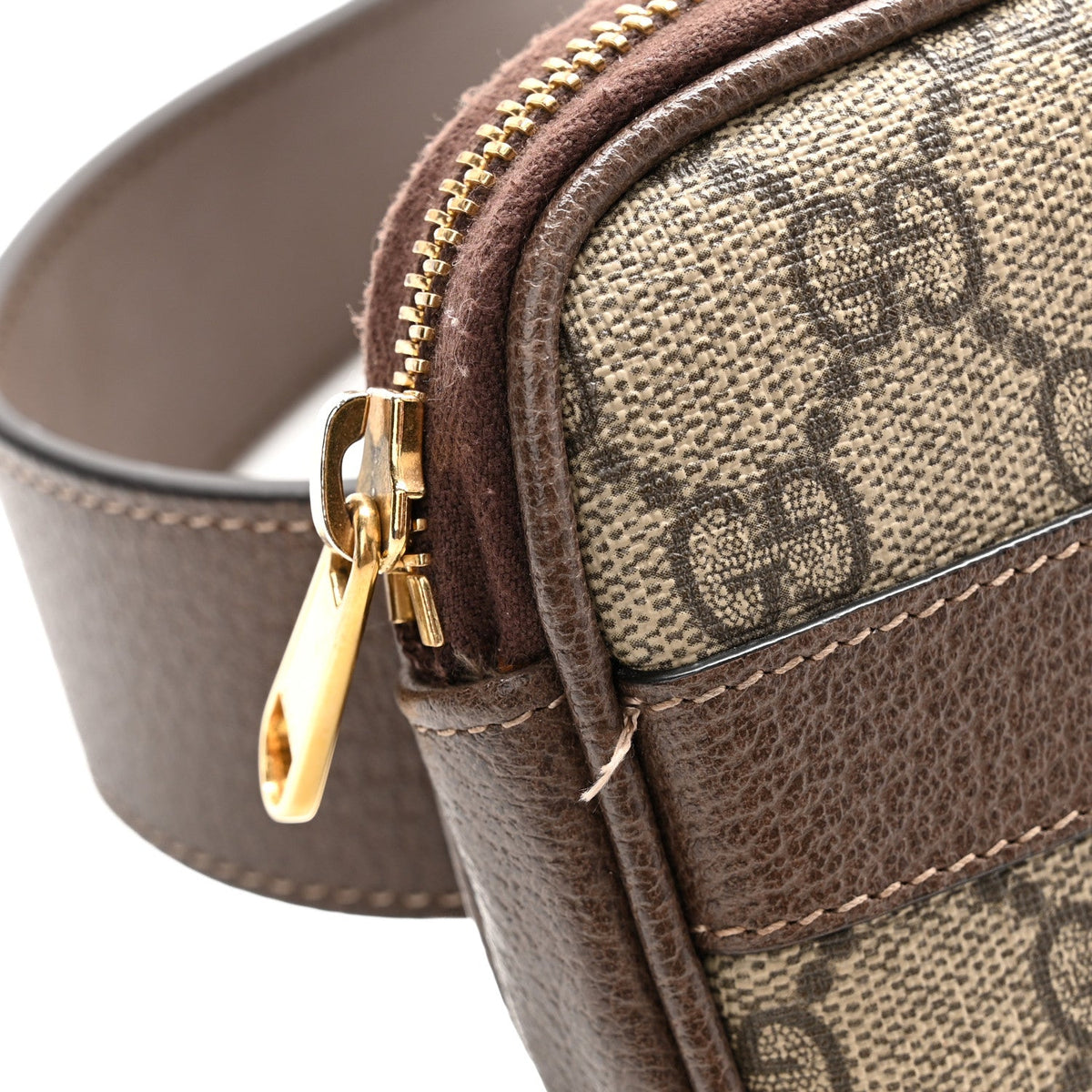 GG Supreme Monogram Ophidia Belted iPhone Case 85 34 Dark Brown wholesalehk.shop