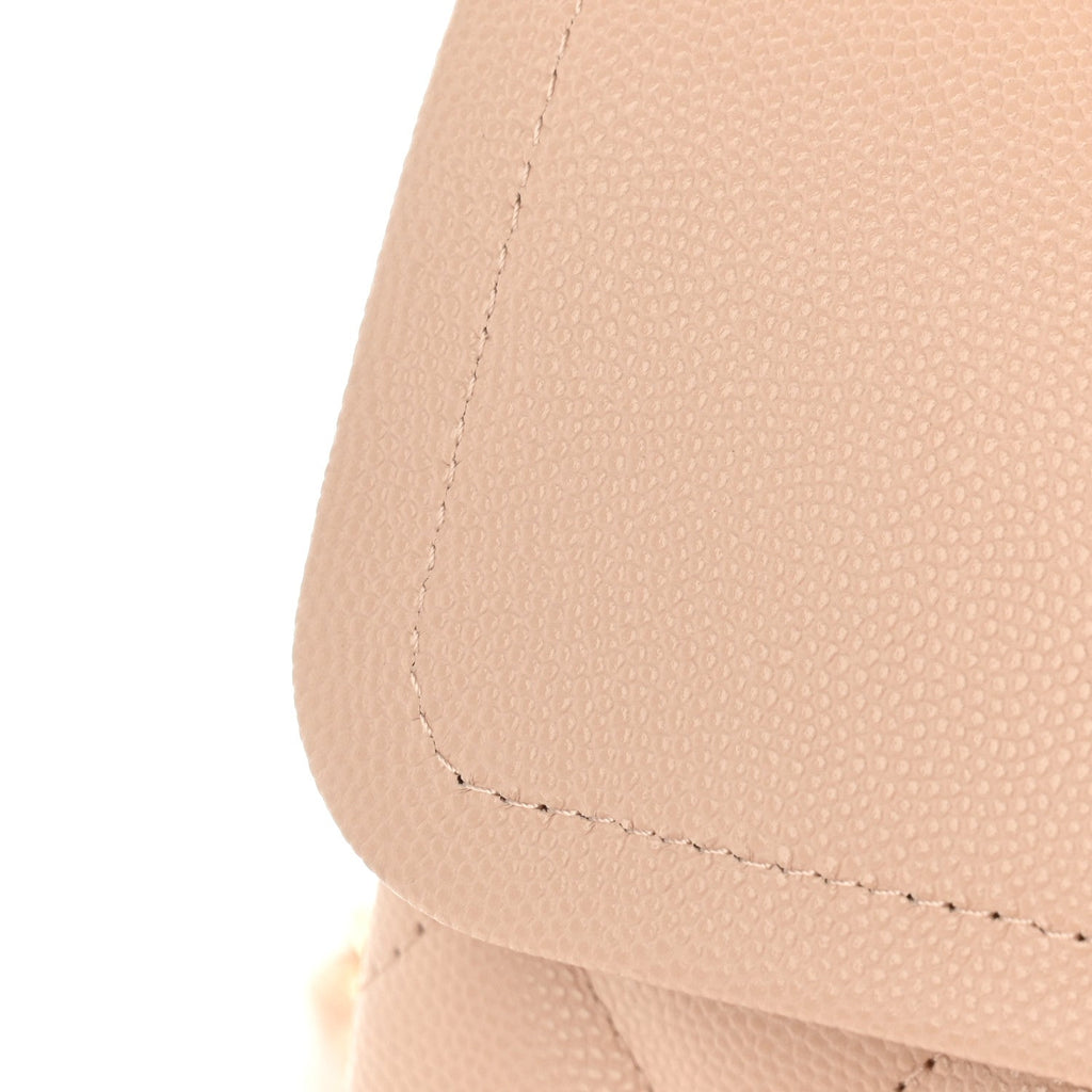 Caviar Quilted Jumbo Double Flap Light Beige wholesalehk.shop