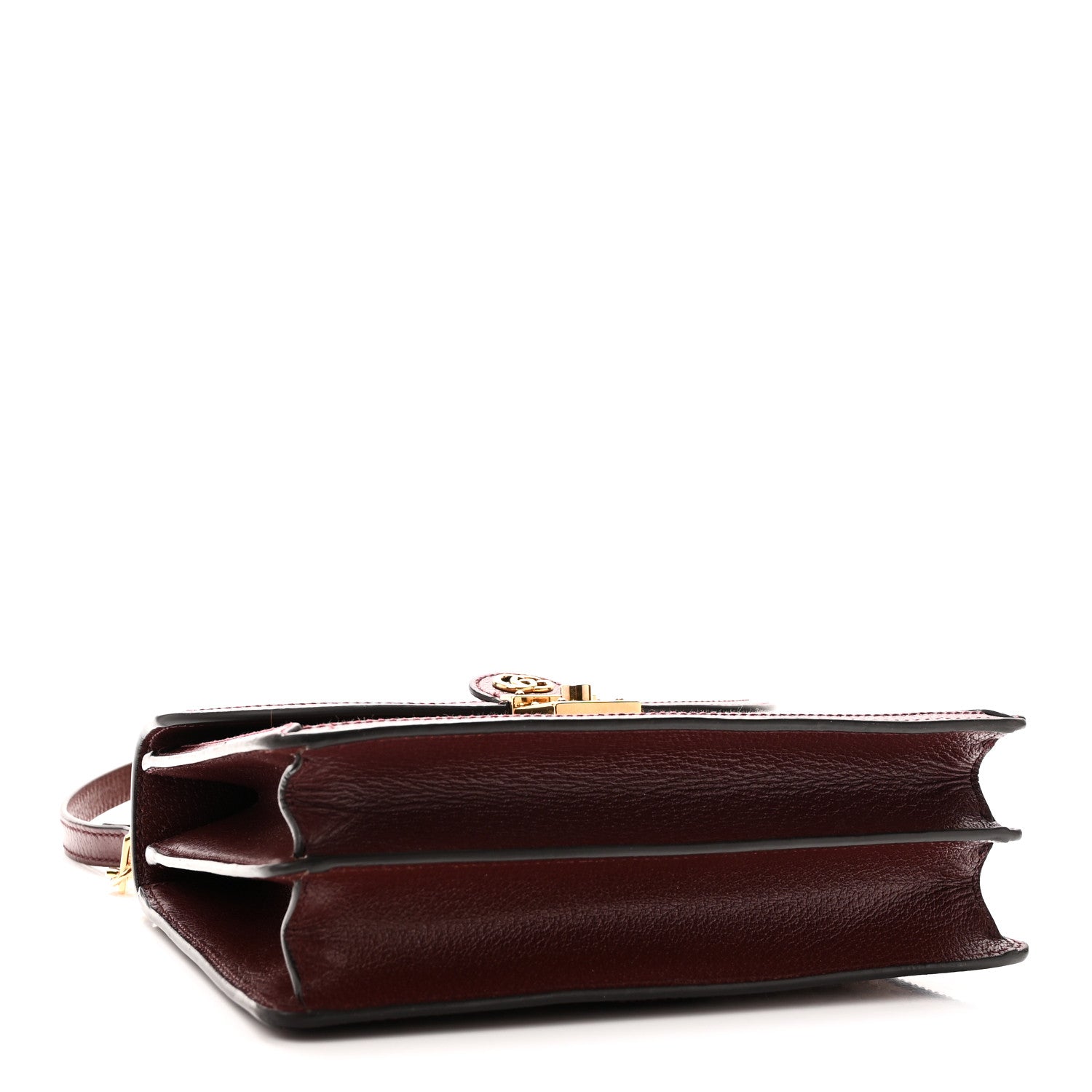 GG Supreme Monogram Textured Dollar Calfskin Web Small Ophidia Padlock Top Handle Bag Bordeaux £¨ Direct shipment via from wholesalehk.shop