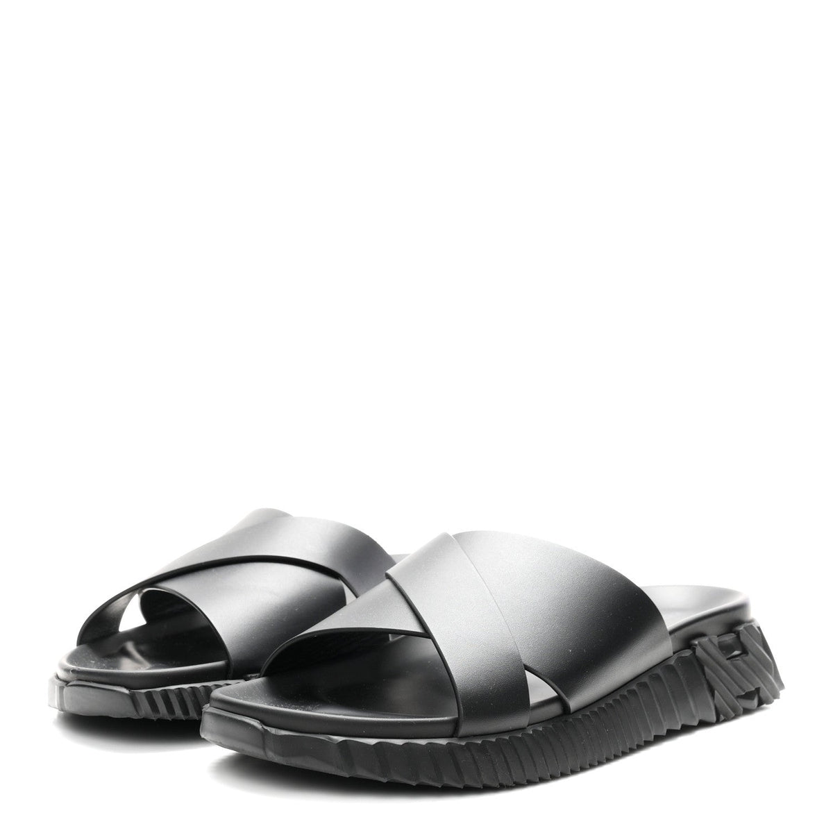 Nappa Mens Infra Sandals 42 Black wholesalehk.shop