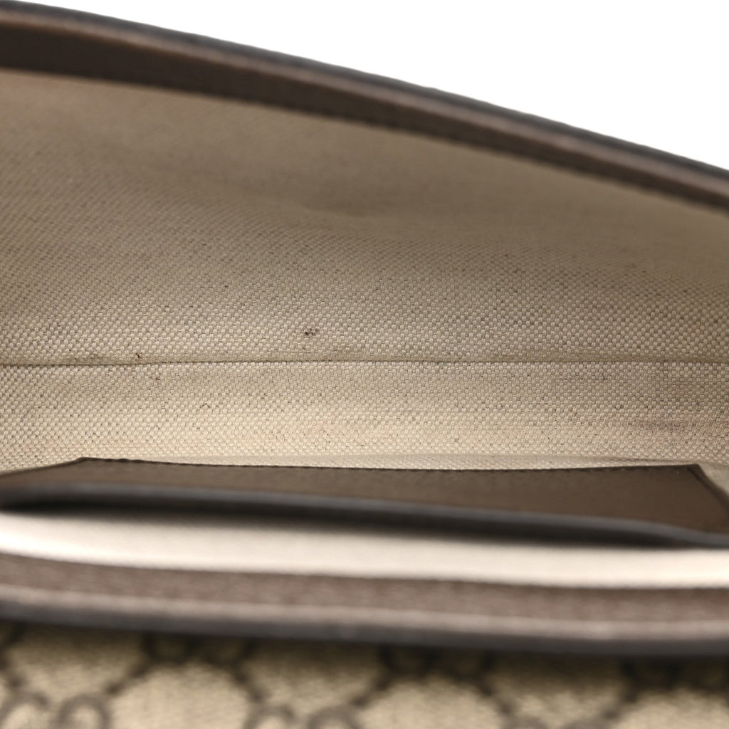 GG Supreme Monogram Textured Dollar Calfskin Web Mini Ophidia Envelope Shoulder Bag Beige Ebony New Acero wholesalehk.shop