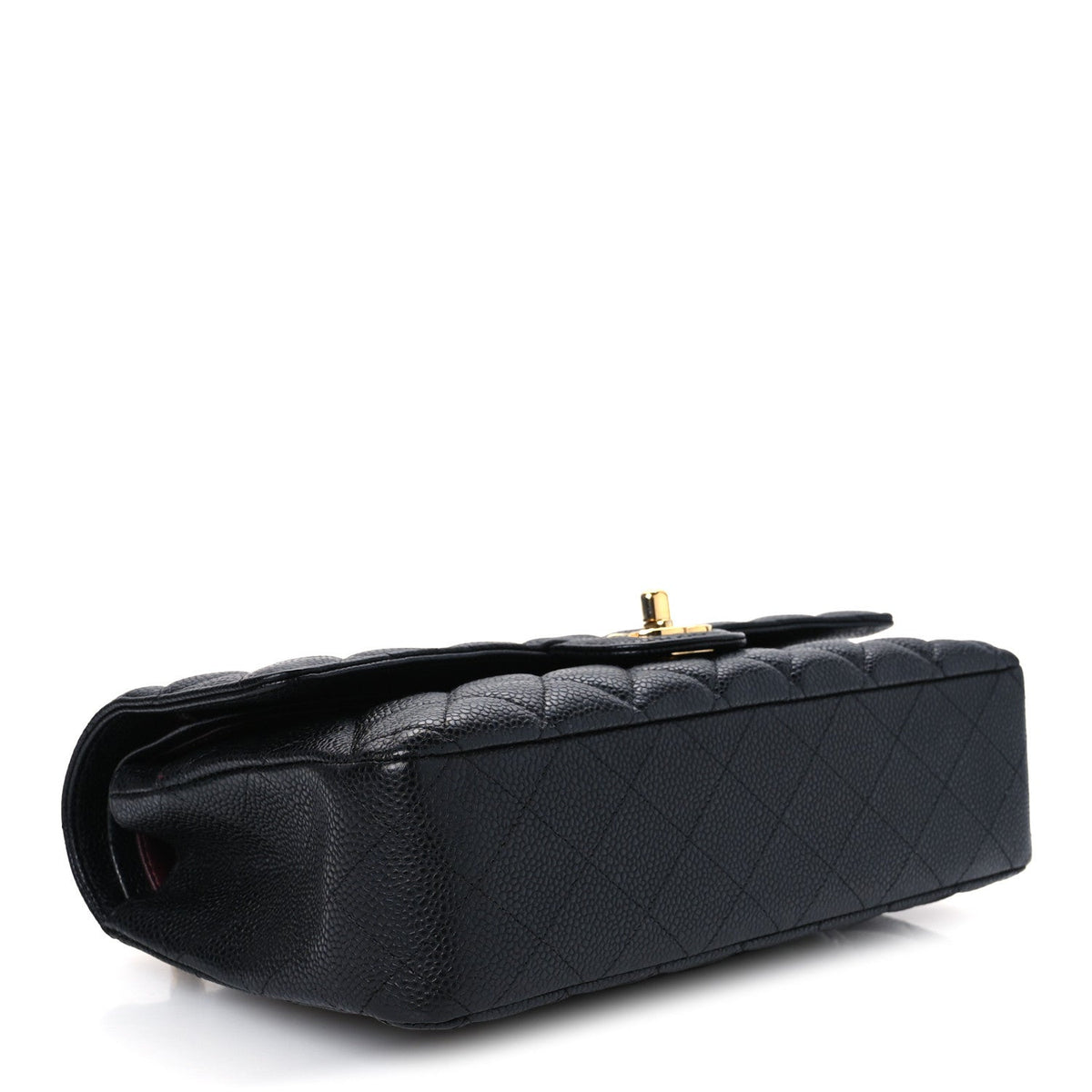 Caviar Quilted Medium Double Flap Black wholesalehk.shop