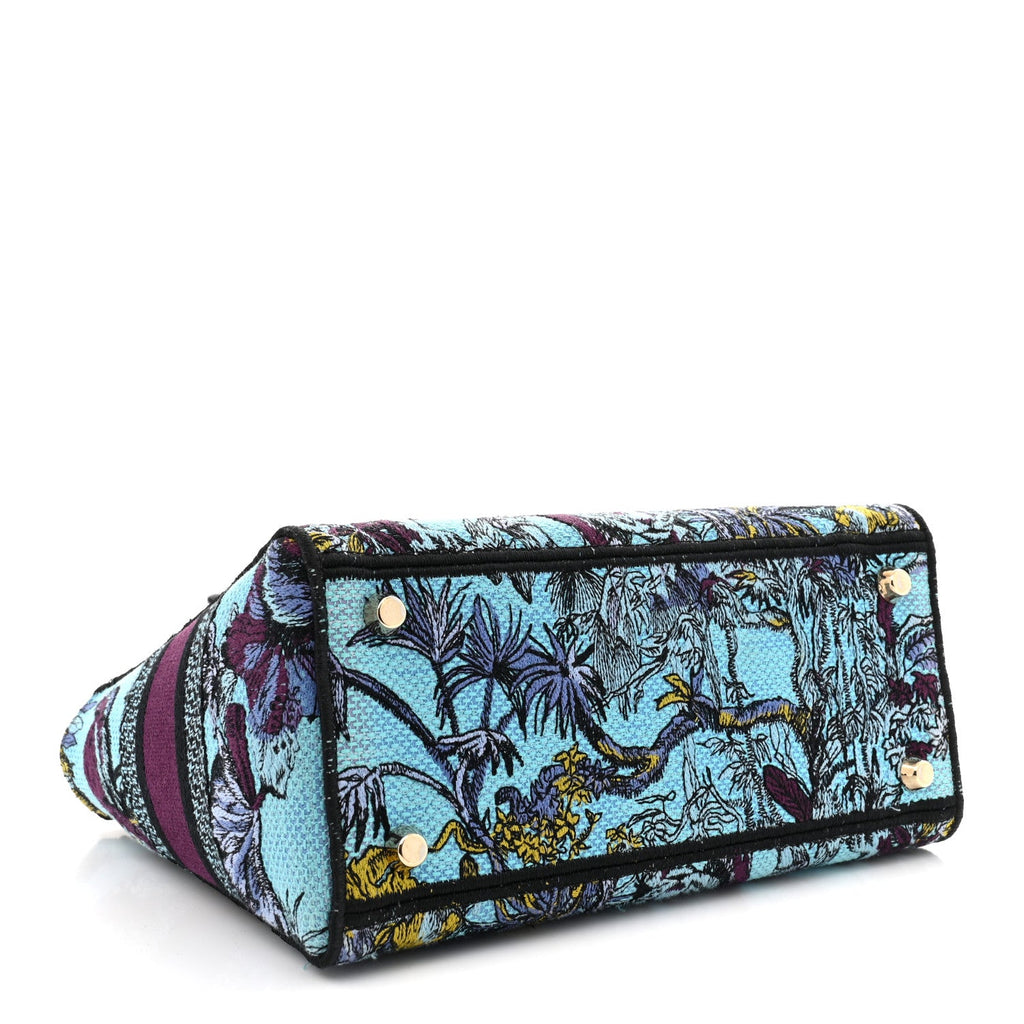 Canvas Toile de Jouy Voyage Embroidered Medium Lady D-Lite Celestial Blue wholesalehk.shop