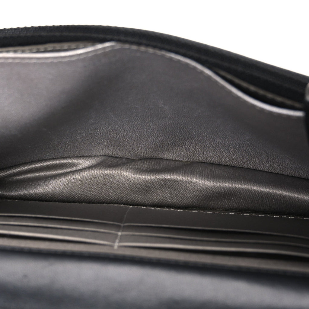 Lambskin Camellia Embossed Wallet on Chain WOC Black wholesalehk.shop