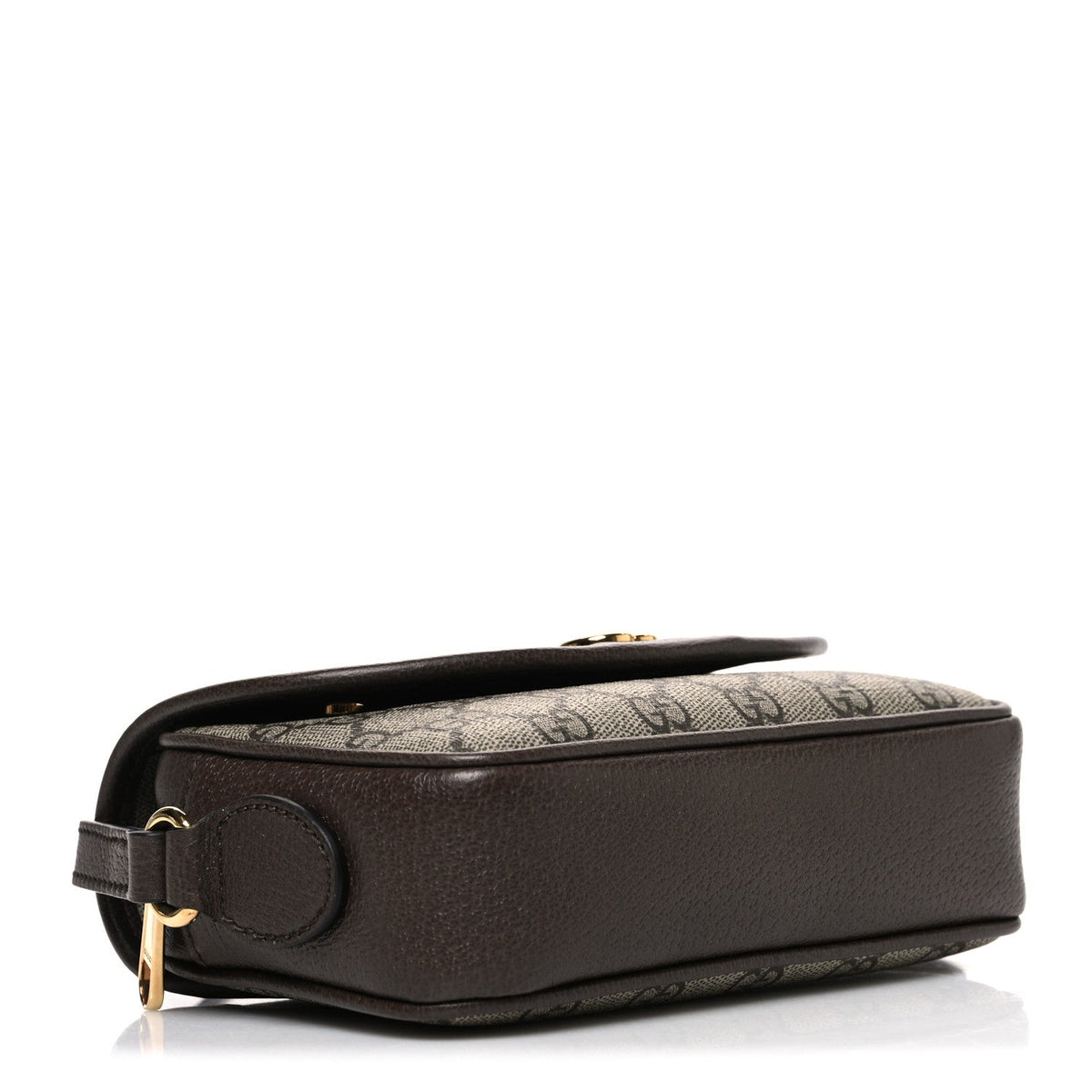 GG Supreme Monogram Textured Dollar Calfskin Mini Ophidia Flap Shoulder Bag Beige Ebony New Acero wholesalehk.shop