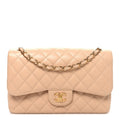 Caviar Quilted Jumbo Double Flap Beige wholesalehk.shop