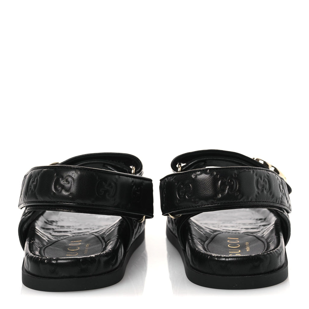Guccissima GG Embossed Womens Sandals 37 Black £¨ Direct shipment via from wholesalehk.shop