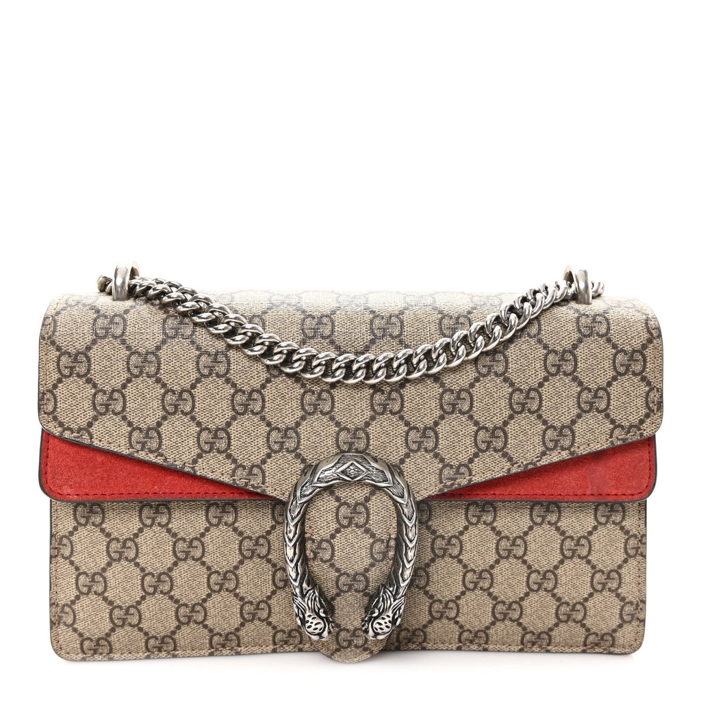 GG Supreme Monogram Small Dionysus Shoulder Bag Red wholesalehk.shop