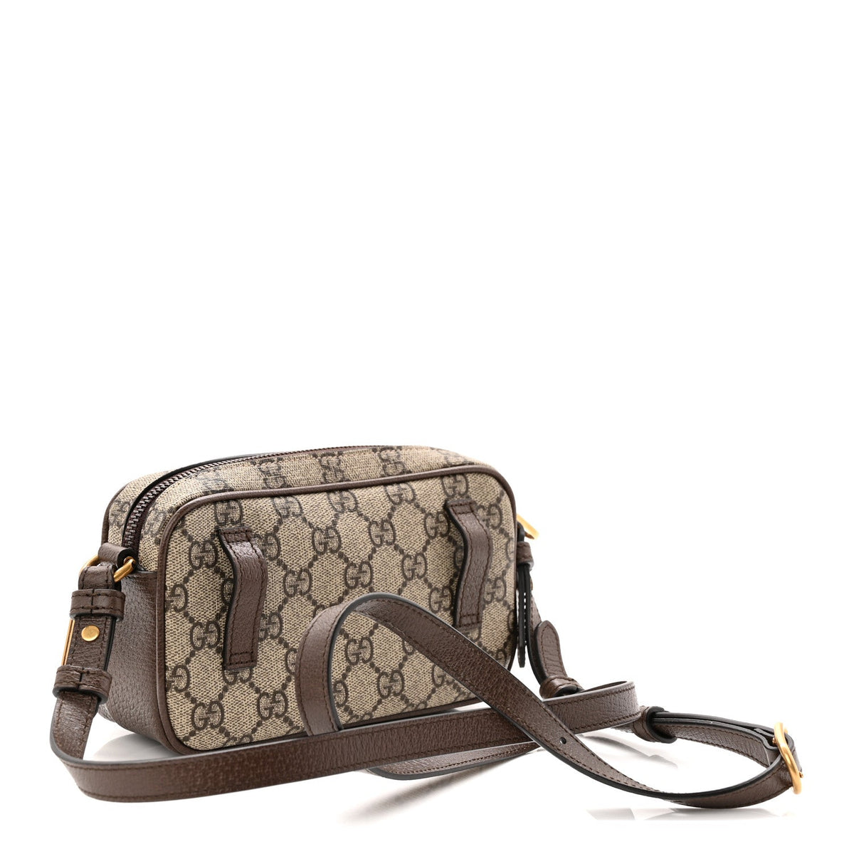 GG Supreme Monogram Textured Dollar Calfskin Web Mini Ophidia Convertible Shoulder Bag Beige Ebony New Acero wholesalehk.shop
