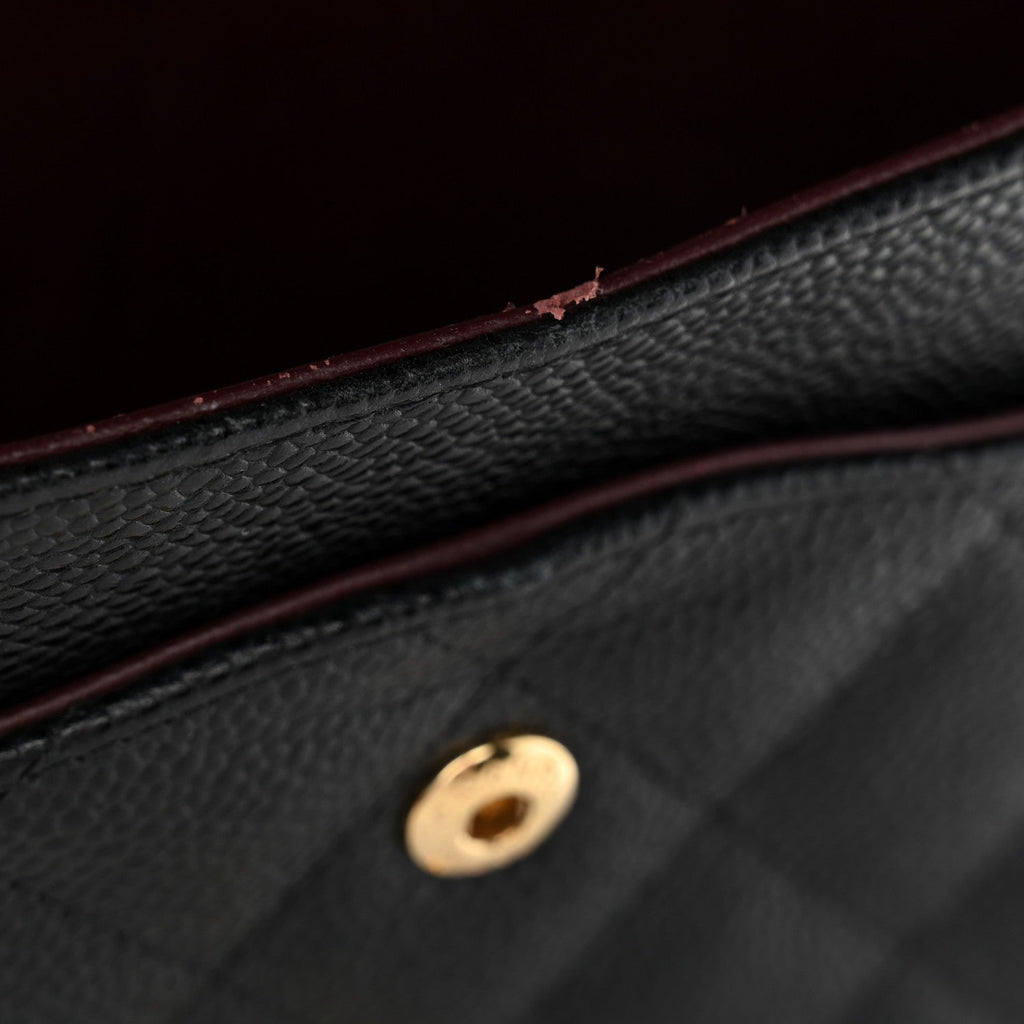 Caviar Quilted Jumbo Double Flap Black wholesalehk.shop