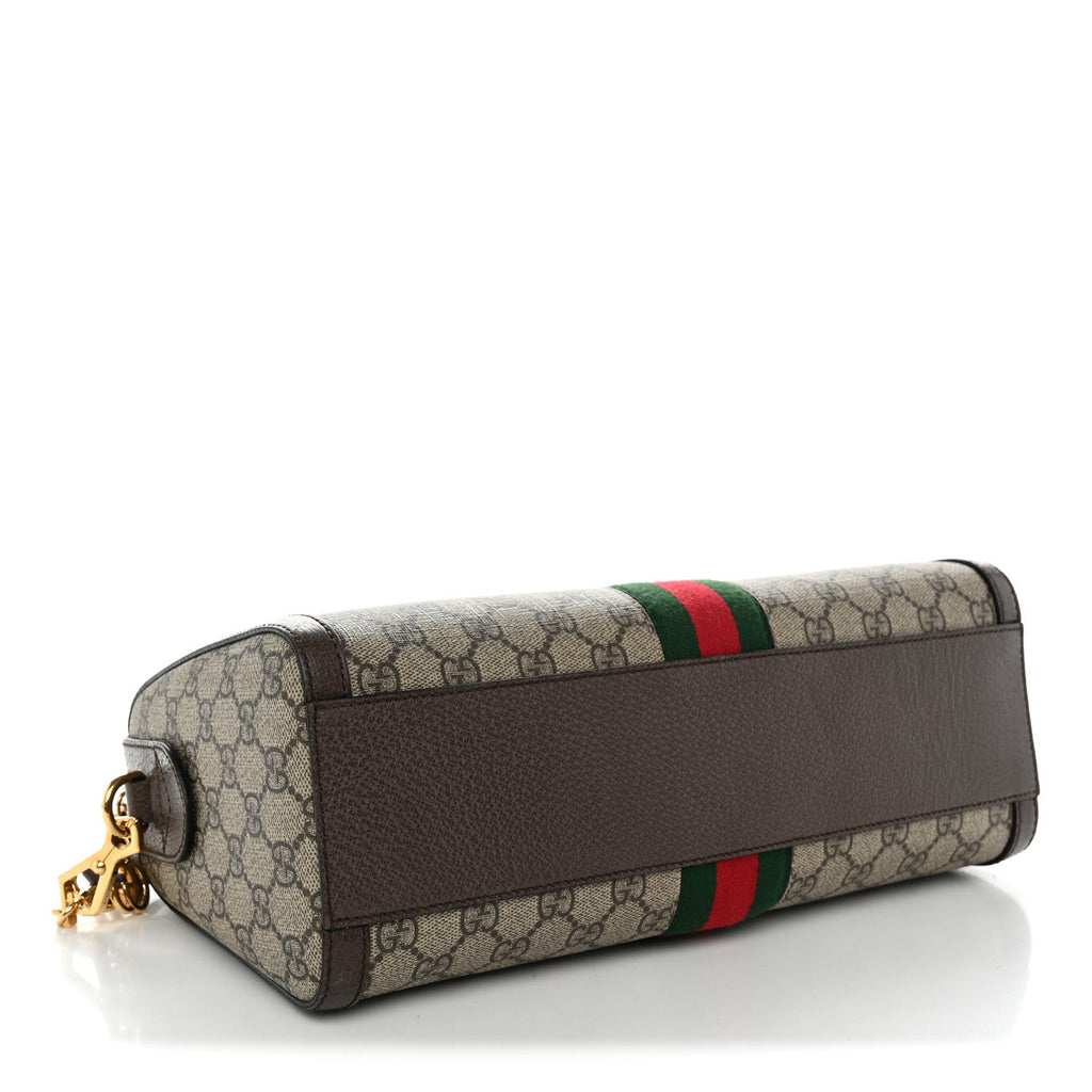 GG Supreme Monogram Web Medium Ophidia Boston Brown wholesalehk.shop
