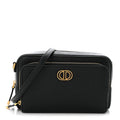 Grained Calfskin Caro Double Pouch Black wholesalehk.shop