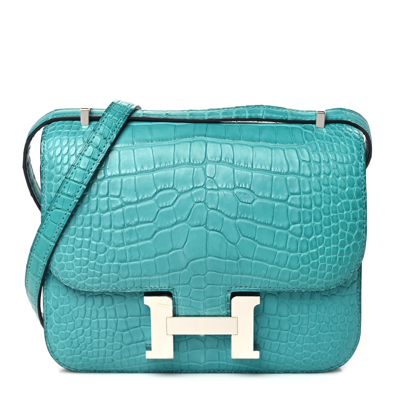 Matte Alligator Constance 18 Bleu Paon £¨ Direct shipment via from wholesalehk.shop