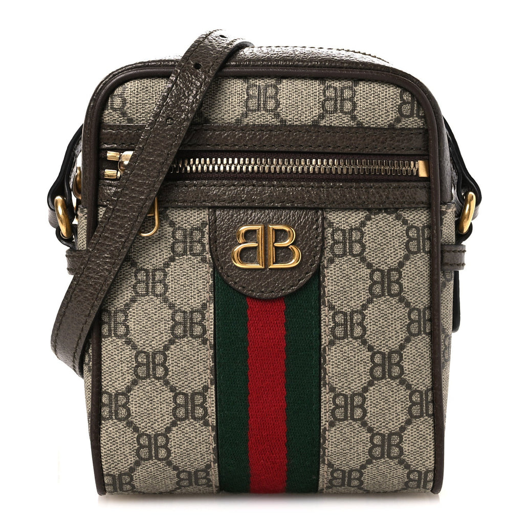 X BALENCIAGA BB Supreme Monogram Web Mini Ophidia Messenger Beige New Acero wholesalehk.shop
