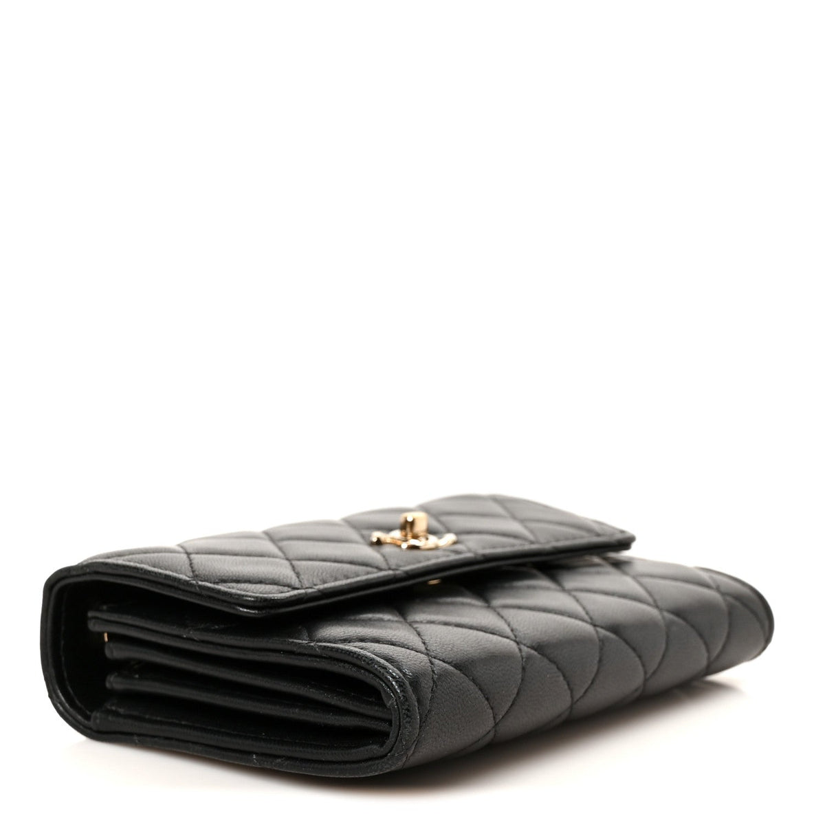Lambskin Quilted Trendy CC Chain Clutch WOC Black wholesalehk.shop