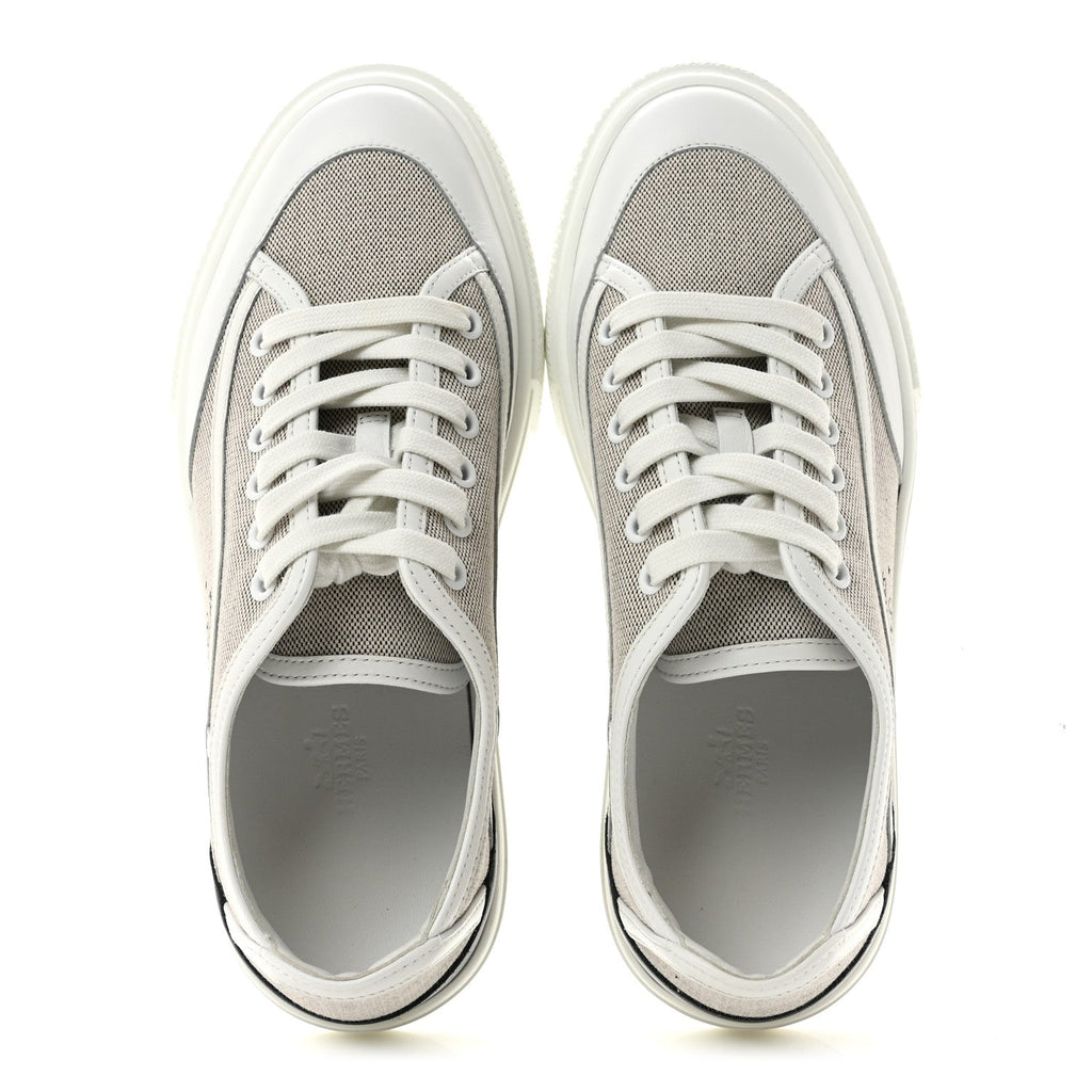 Canvas Calfskin Get Sneakers 38 Prunoir Blanc wholesalehk.shop