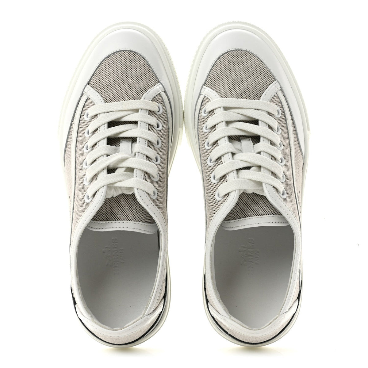 Canvas Calfskin Get Sneakers 38 Prunoir Blanc wholesalehk.shop