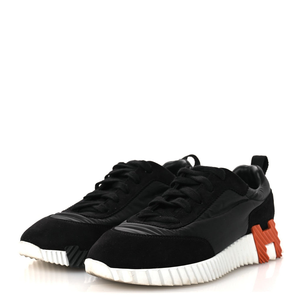 Air Mesh Suede Goatskin Bouncing Sneakers 37.5 Black Orange wholesalehk.shop