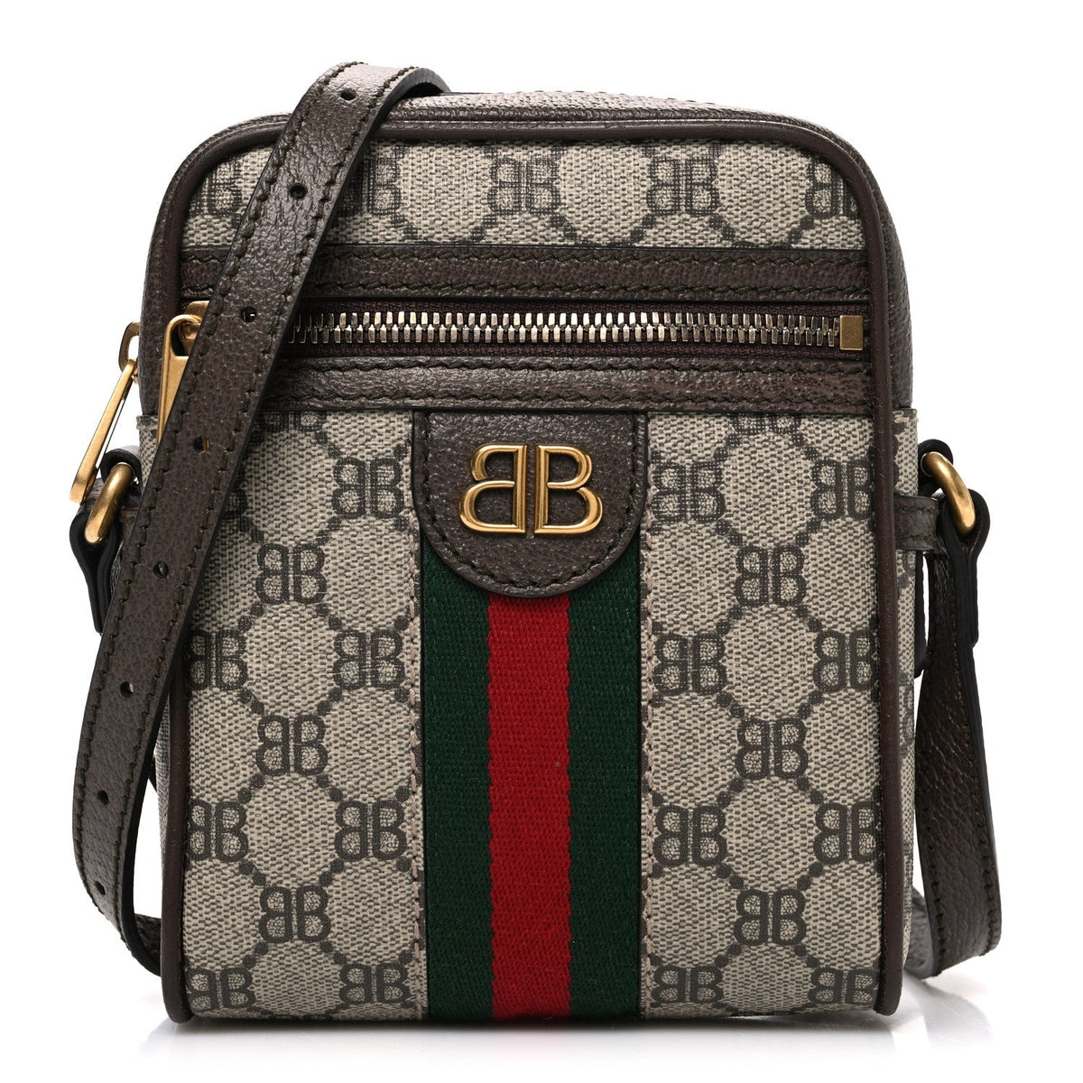 X BALENCIAGA BB Supreme Monogram Web Mini Ophidia Messenger Beige New Acero wholesalehk.shop