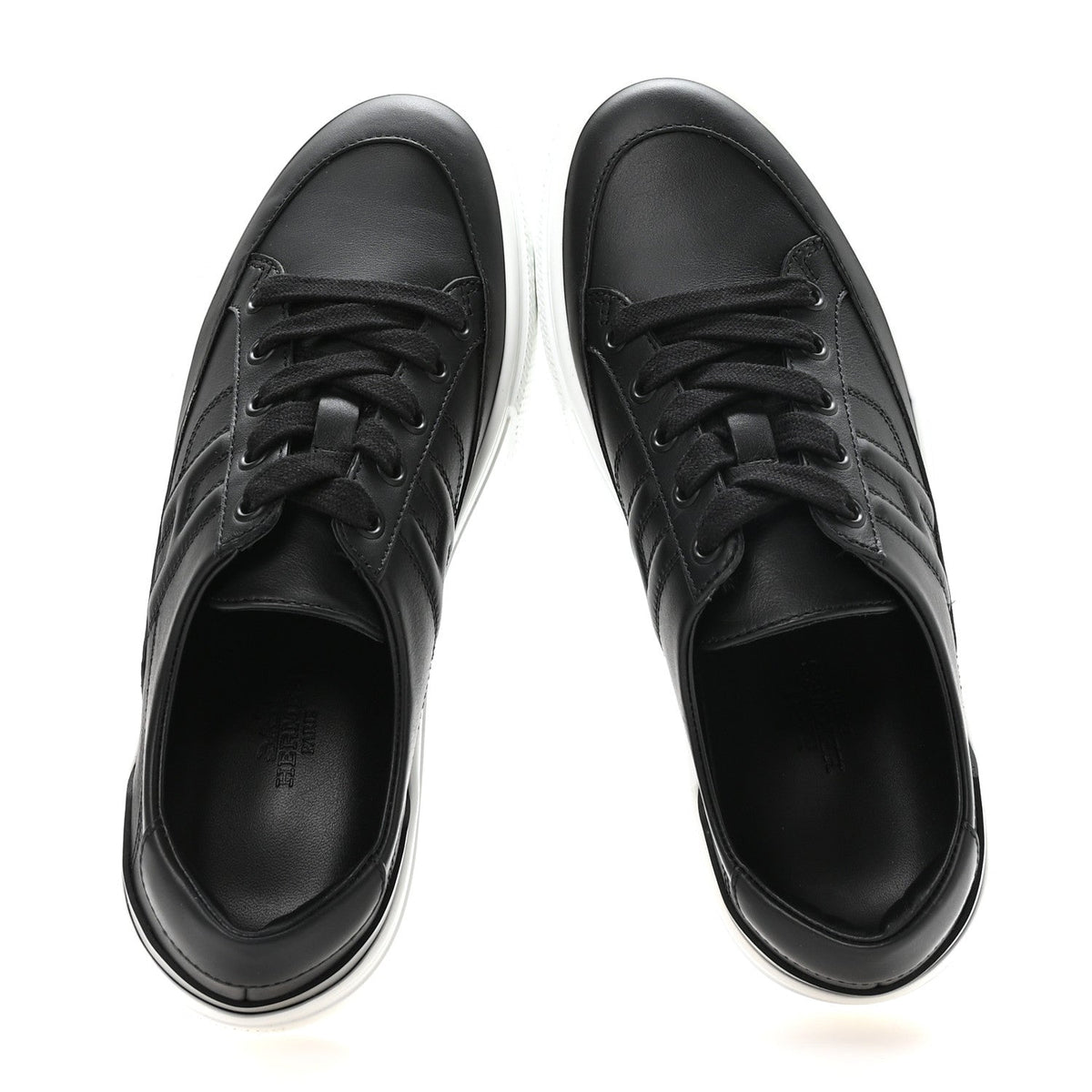 Calfskin Deep Sneakers 36 Black wholesalehk.shop