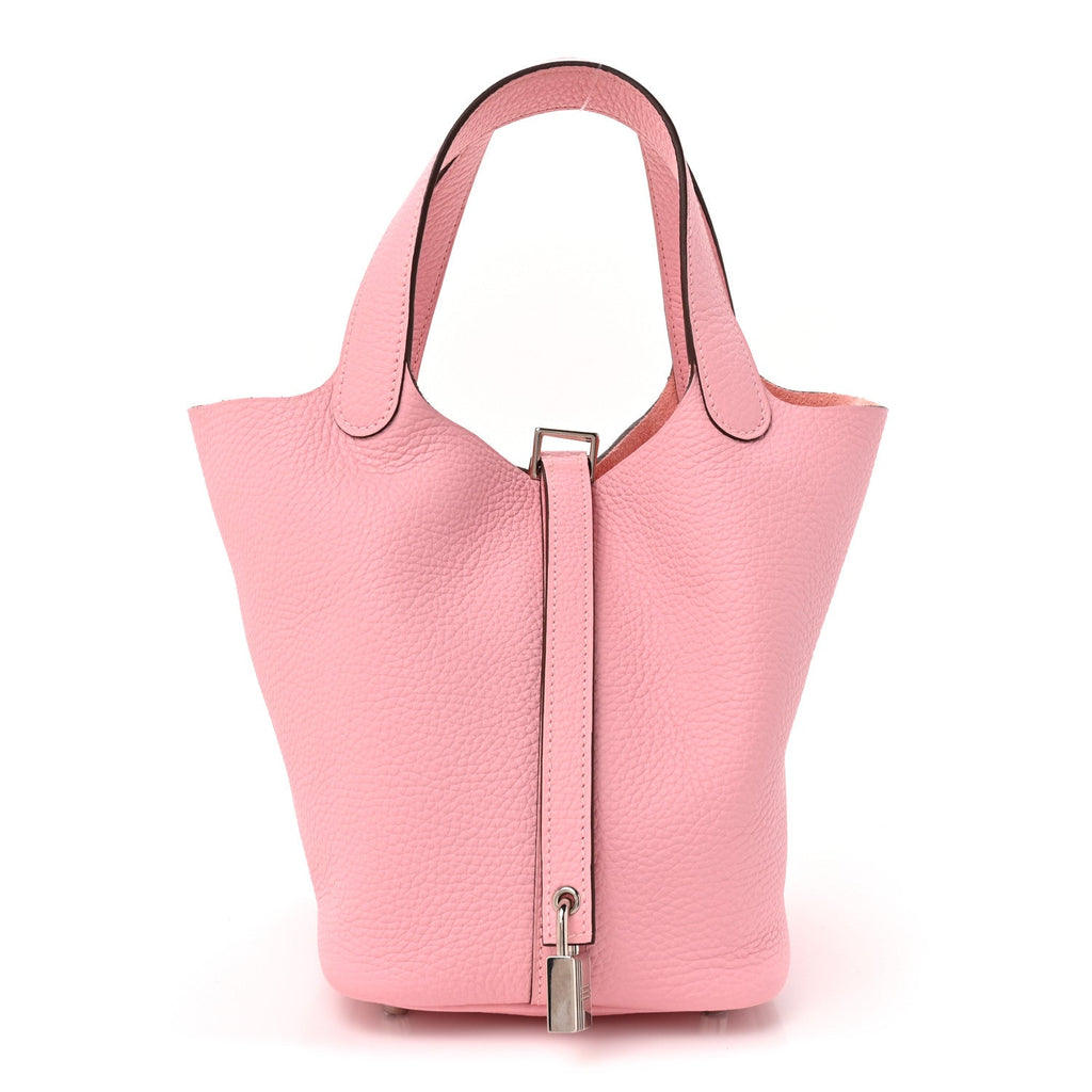 Taurillon Clemence Picotin Lock 18 PM Rose Sakura £¨ Direct shipment via from wholesalehk.shop