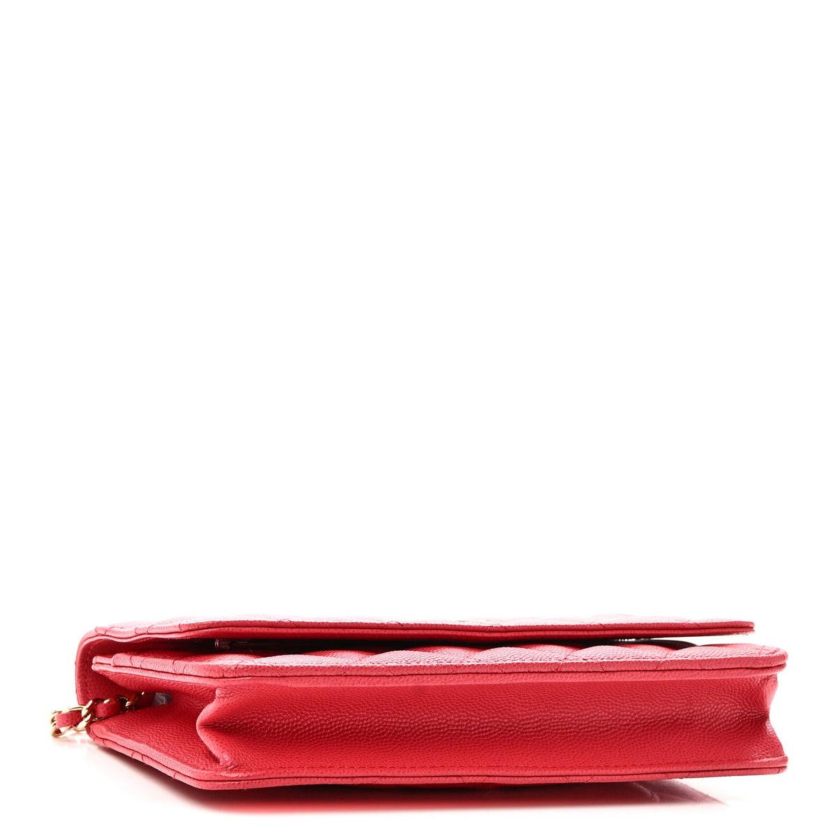 Caviar Quilted Wallet on Chain WOC Pink wholesalehk.shop